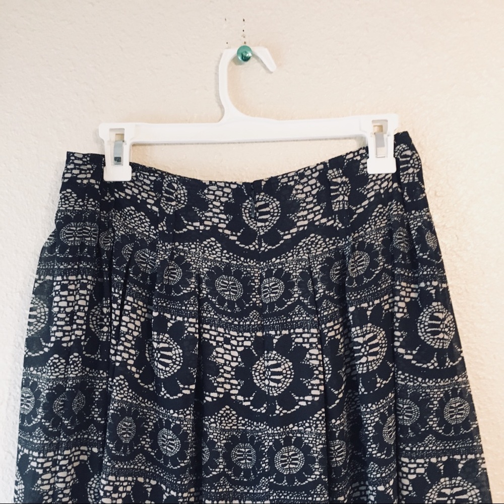 Gap boho pleated circle skirt knee length 2 - Picture 4 of 5